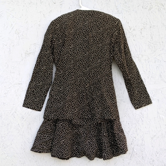 Vintage David Mitchell Black Polkadot Ruffle Skirt Blazer Suit Set Vtg 5/6 Med - Picture 3 of 16